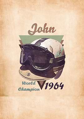 John Surtees helmet retro