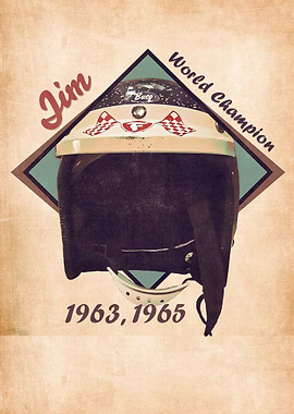 Jim Clark helmet retro