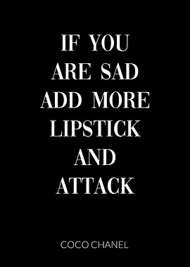 Coco Chanel Quote Lipstick