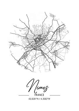 Nmes Area City Map