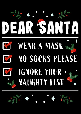 Santa Face Mask Christmas