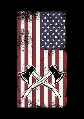 American Flag Axe Throwing