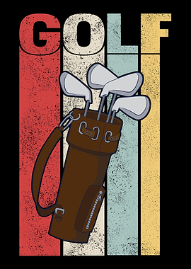 Golfer Golf Retro Golfing