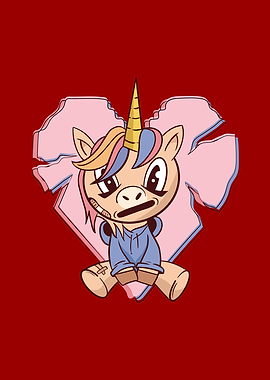 Broken Heart Anime Unicorn
