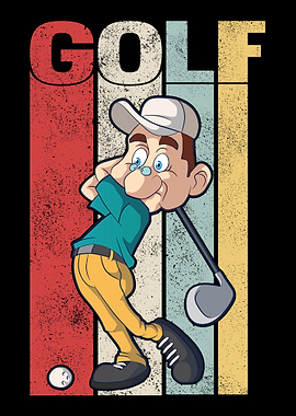 Golfer Golf Retro Golfing