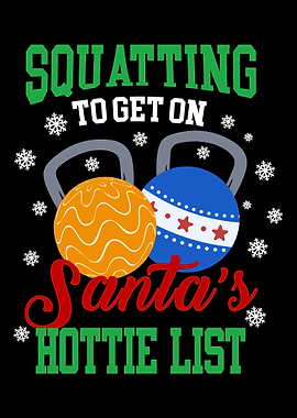 Squatting To Get On Santa