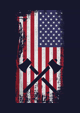 USA Axe Throwing Flag