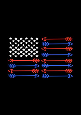 Archery Archer USA Flag