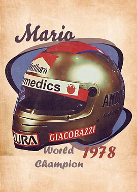 Mario Andretti helmet