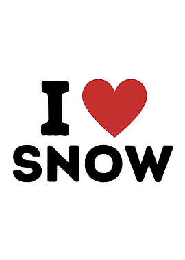 I Love Snow Simple Heart