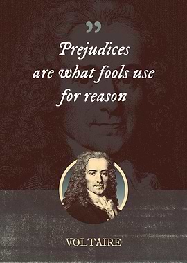 Prejudices are what fools