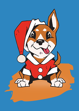 Happy Dog For Christmas