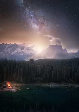 Fireplace under the stars