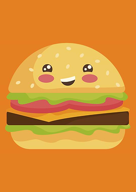 Cute Kawaii Hamburger