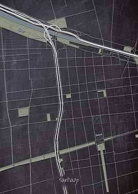 Santiago Downtown Map