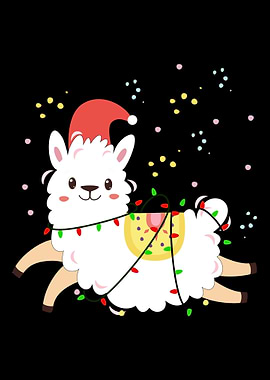 Christmas Llama Funny Sa
