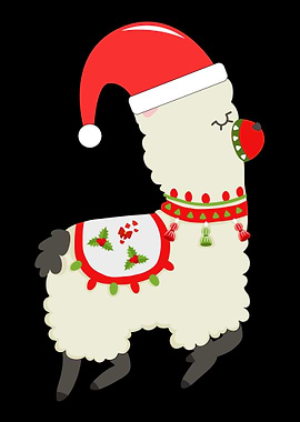 Christmas Llama Funny Sa
