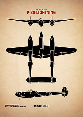 P38 Lightning ID Poster