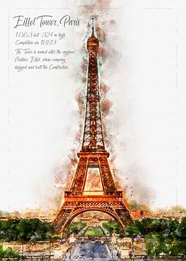 EiffelTower Aquarell