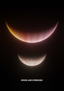 Gas Planet and Rock Moon