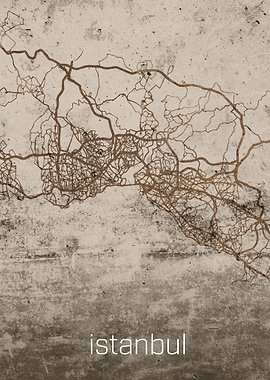 Istanbul Rusty Street Map