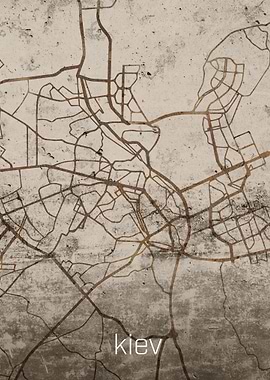 Kiev Rusty Street Map