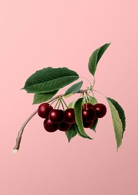 Vintage Cherry Fruits Food