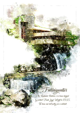 Fallingwater Watercolor
