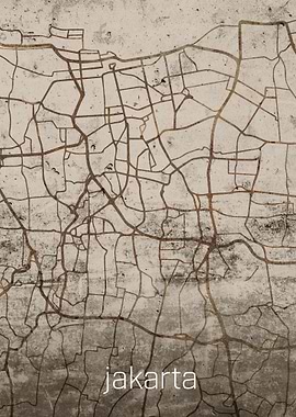 Jakarta Rusty Street Map