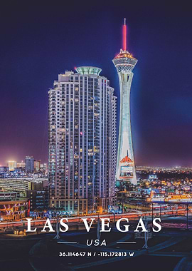 Las Vegas Coordinate Art