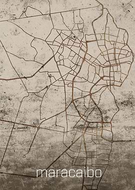 Maracaibo Rusty Street Map