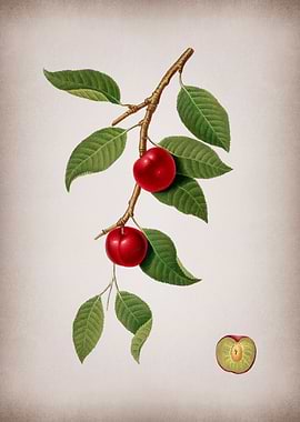 Vintage Cherry Plum Fruit