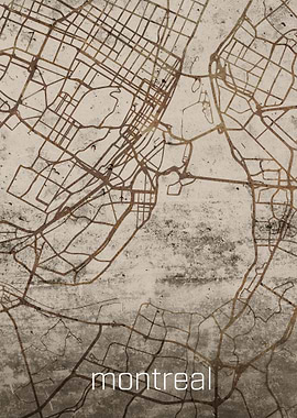 Montreal Rusty Street Map