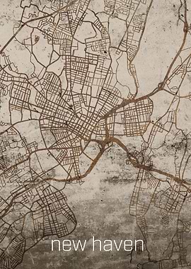 New Haven Rusty Street Map