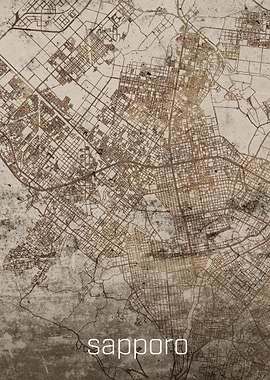 Sapporo Rusty Street Map