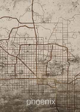 Phoenix Rusty Street Map