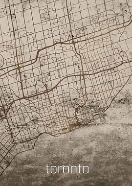 Toronto Rusty Street Map