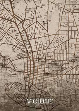 Victoria Rusty Street Map