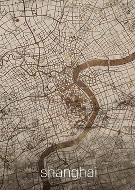 Shanghai Rusty Street Map
