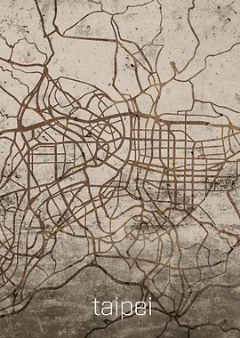 Taipei Rusty Street Map