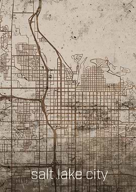Salt Lake City Rusty Map