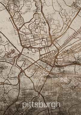 Pittsburg Rusty Street Map