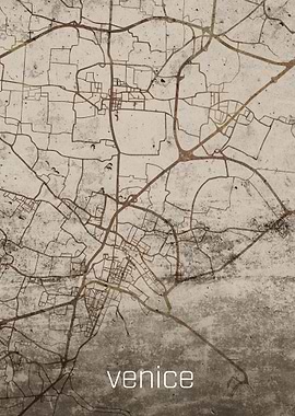 Venice Rusty Street Map