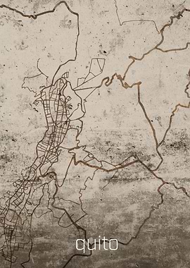 Quito Rusty Street Map