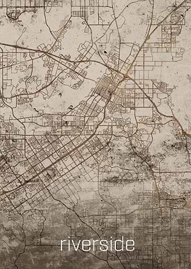Riverside Rusty Street Map