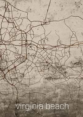 Virginia Beach Rusty Map