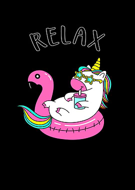 Relaxing Unicorn funny