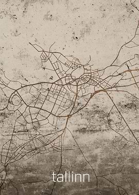 Tallinn Rusty Street Map