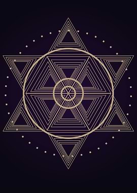 Geometric hexagonal Star