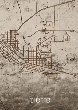 Pierre Rusty Street Map